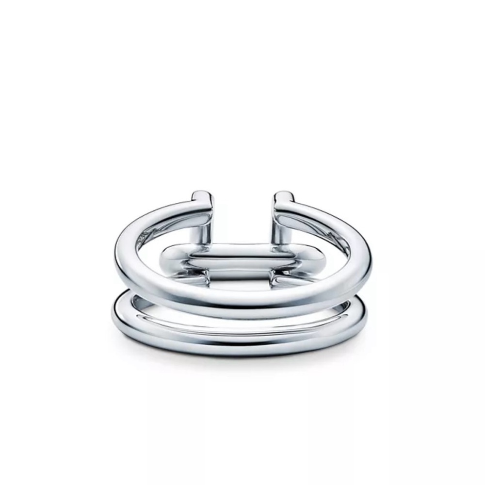 Tiffany & Co. Sterling Silver Two Row Ring - Picture 12 of 16